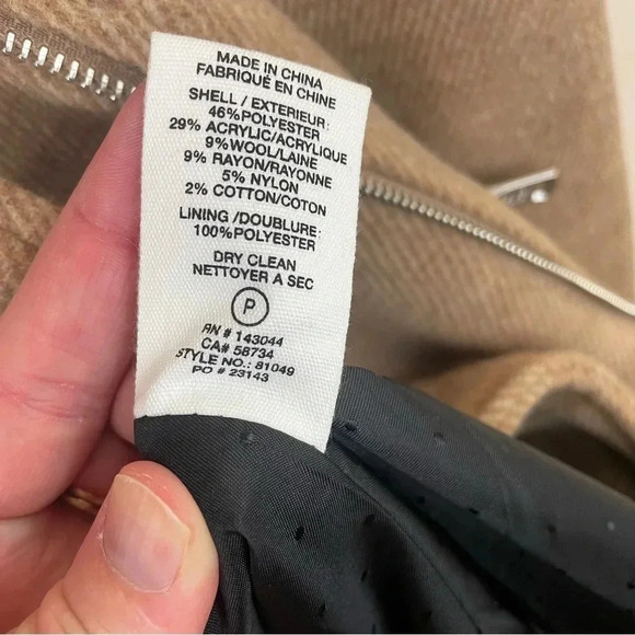 Avec les Filles Moto Twill Wool Blend Coat - Picture 14 of 15